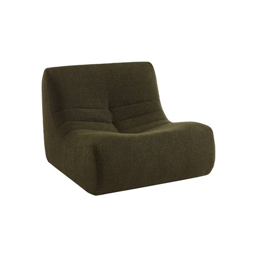 Chauffeuse Compressé Kaki modulable 3 place bouclette texturée - Sokol