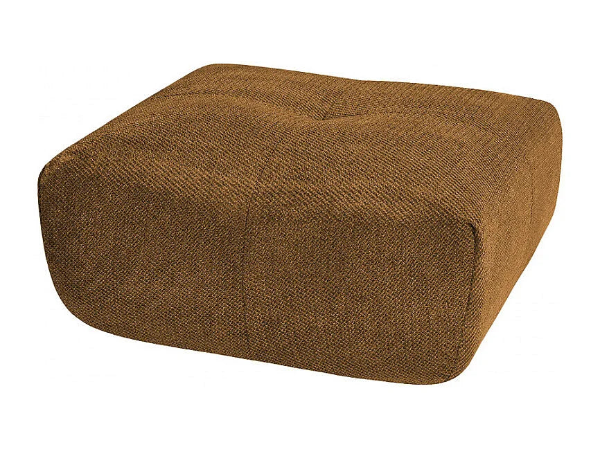 Pouf Compressé Bronze en Tissu - Alba