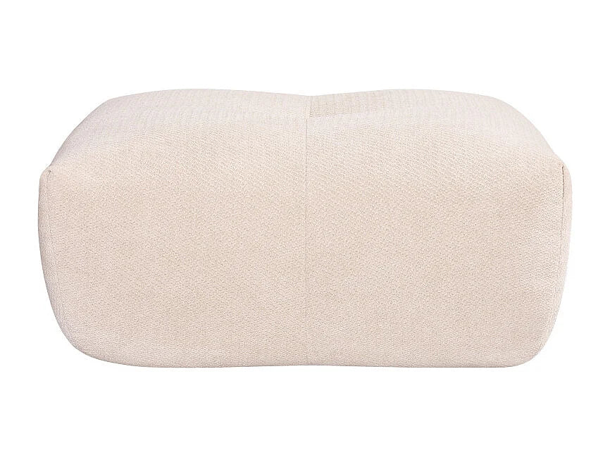 Pouf Compressé Beige en Tissu - Alba