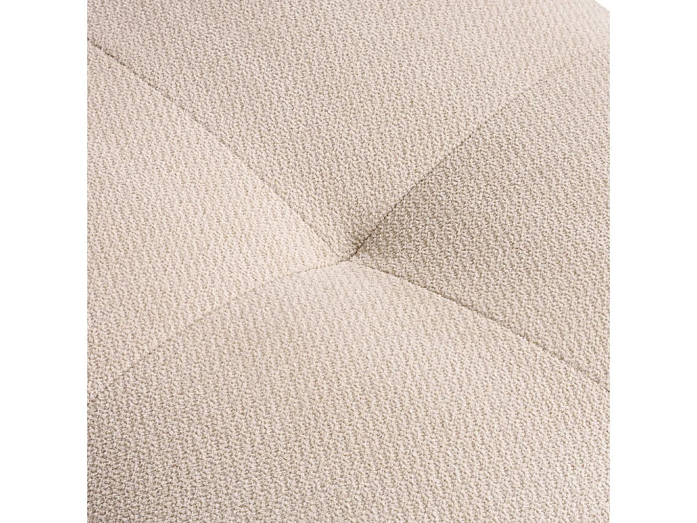 Pouf Compressé Beige en Tissu - Alba
