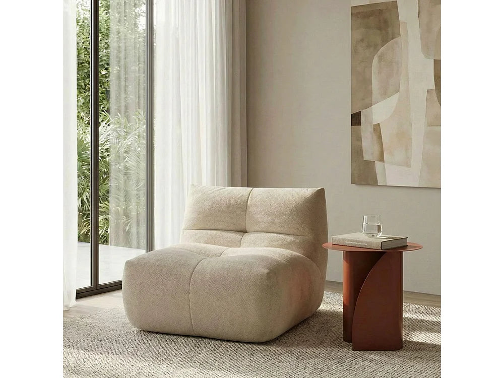 Chauffeuse Compressée Beige en Tissu - Alba