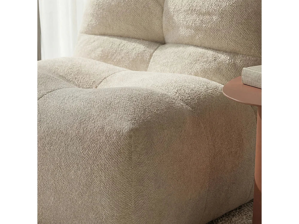 Chauffeuse Compressée Beige en Tissu - Alba