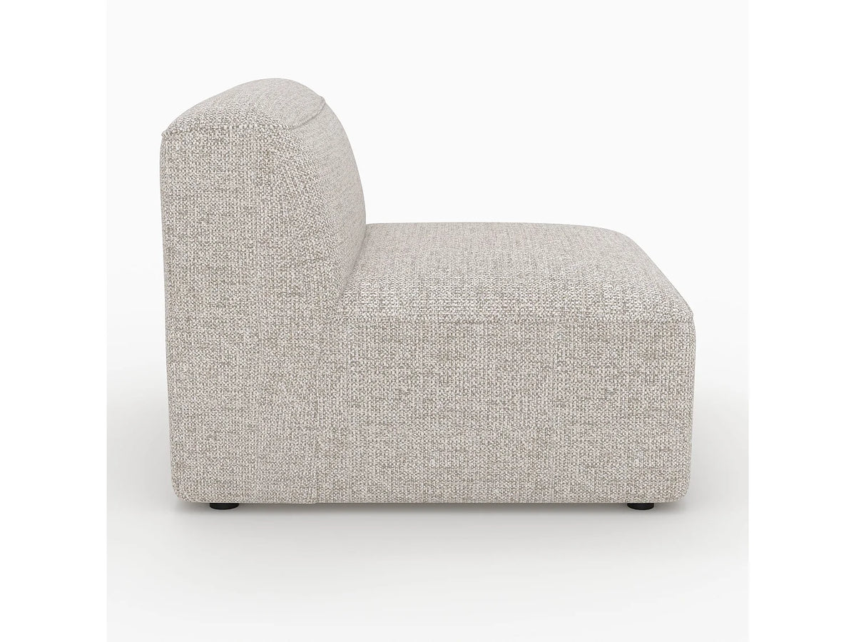 Chauffeuse Compressée Modulable 1 place Beige en Tissu - Hestia