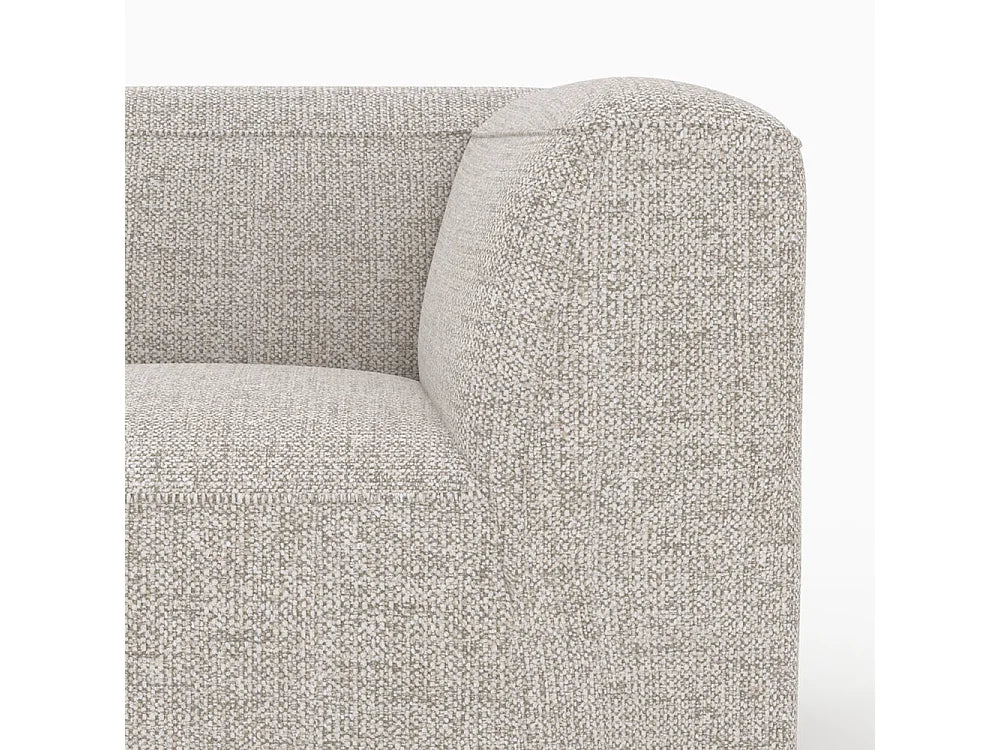Canapé Compressé d'Angle Modulable 1 place Beige en Tissu - Hestia