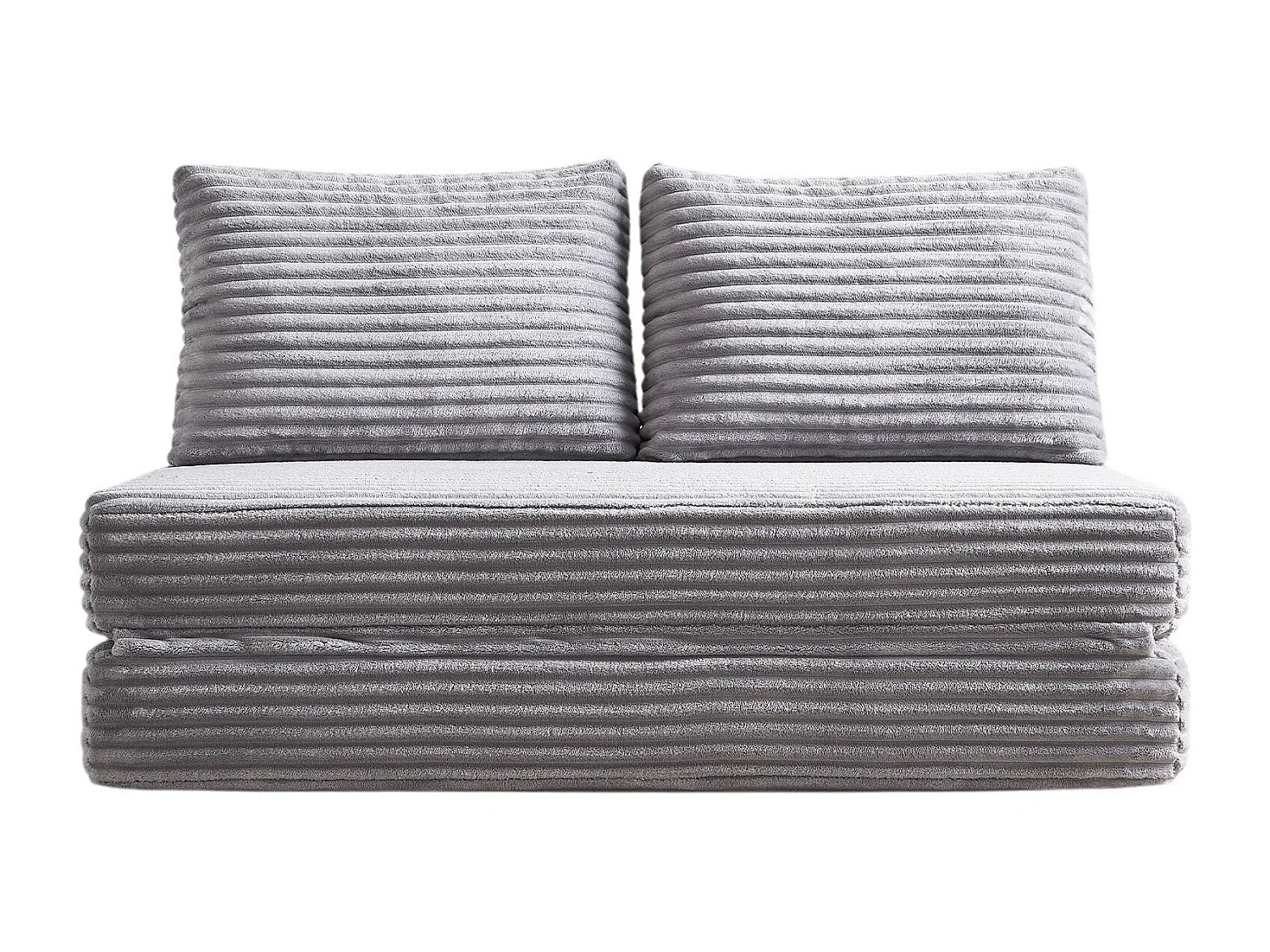 Canapé Compressé Convertible 2 places Gris clair en Velours côtelé - LVHOM