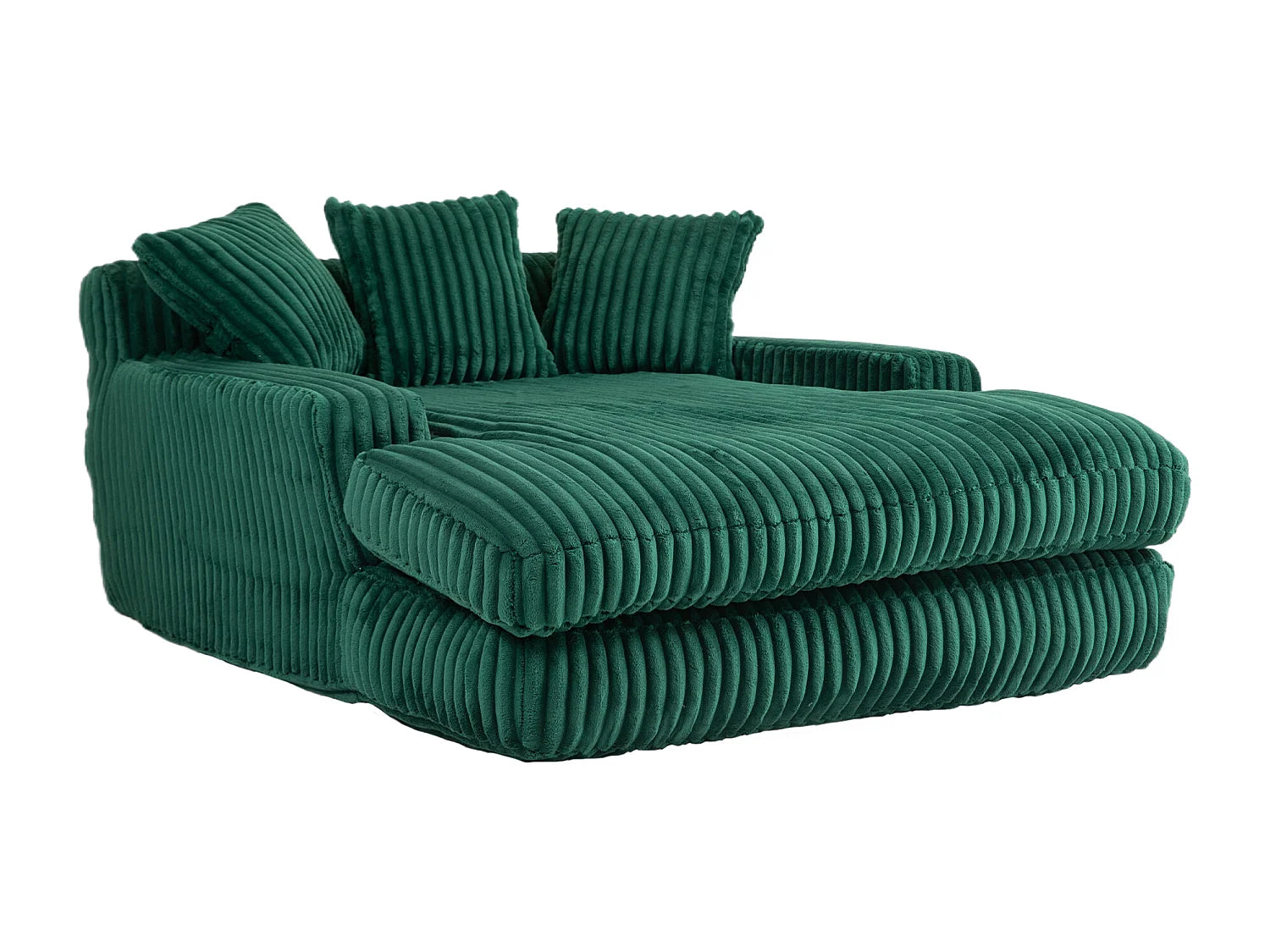 Canapé Compressé 2 places Vert en Velours côtelé - LVHOM
