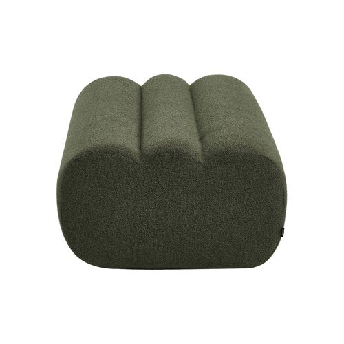 Pouf Vert en bouclette texturée - NOVA