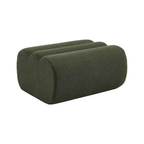 Pouf Vert en bouclette texturée - NOVA