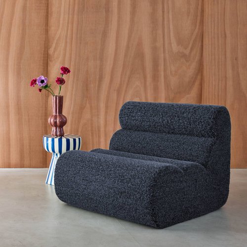 Chauffeuse Compressé Kaki modulable 1 place tissu effet alpaca - Nova