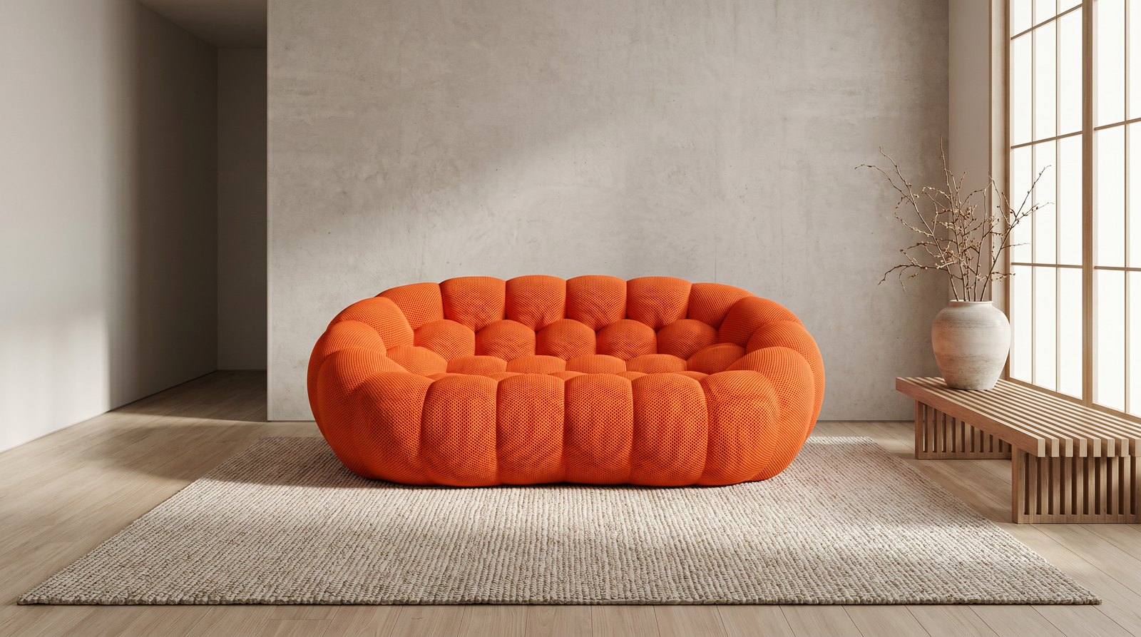 Canapé Compressé Orange