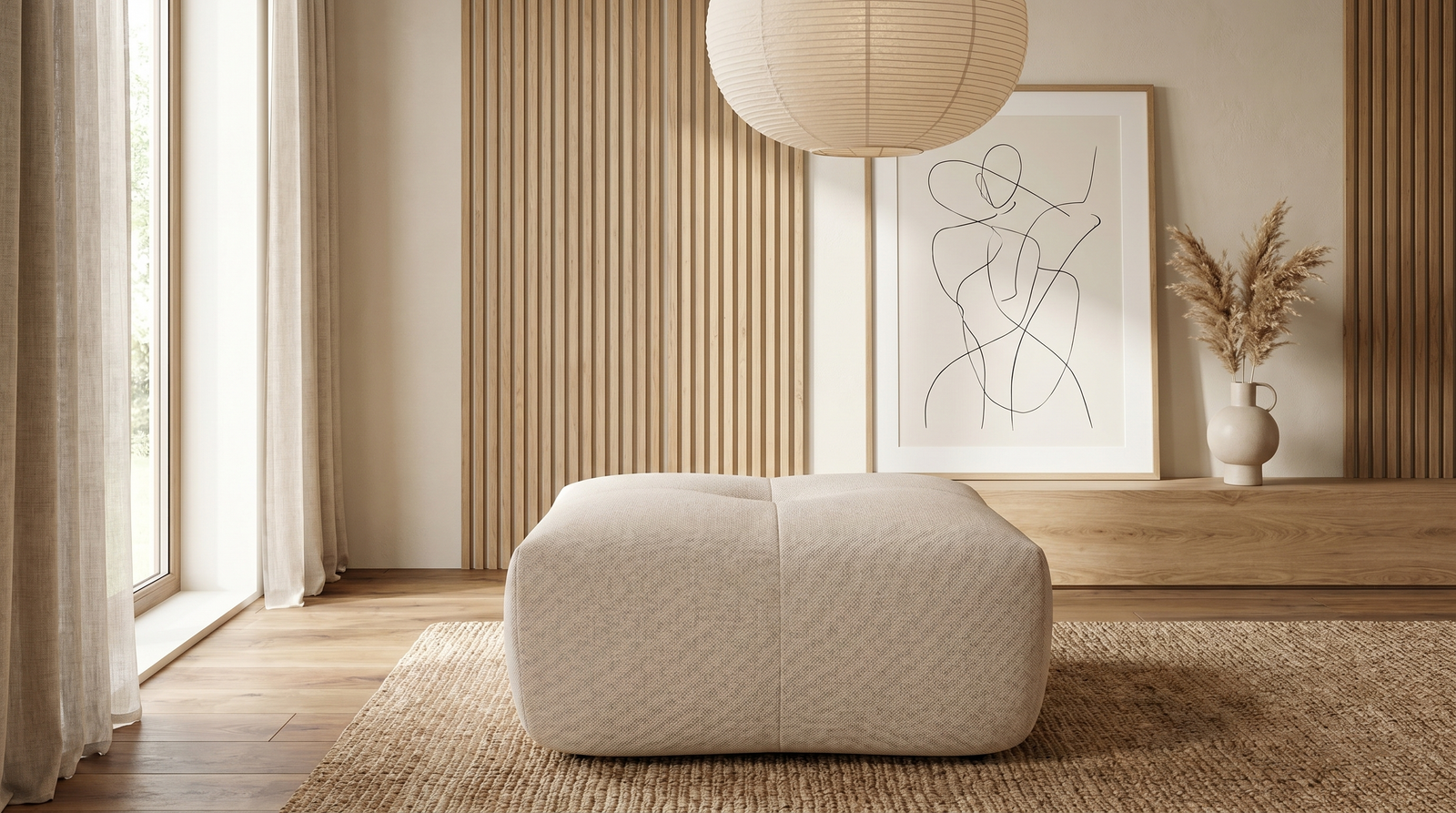 Pouf Compressé
