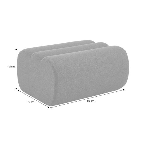 Pouf Vert en bouclette texturée - NOVA