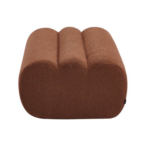 Pouf Vert en bouclette texturée - NOVA