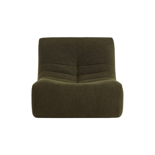 Chauffeuse Compressé Kaki modulable 3 place bouclette texturée - Sokol