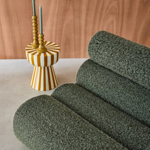 Chauffeuse Compressé Kaki modulable 1 place tissu effet alpaca - Nova
