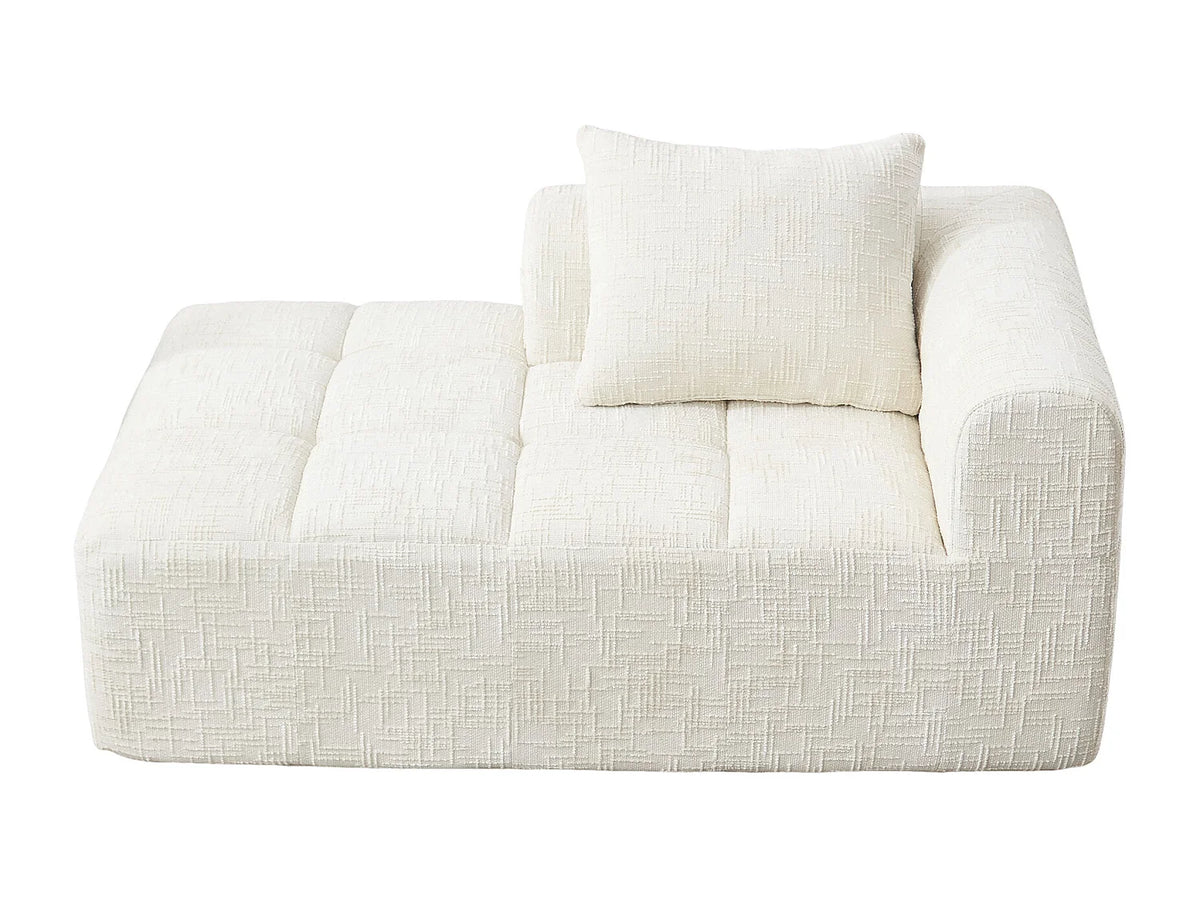 Canapé Compressé d'Angle 1 place Beige en Tissu chenille - LVHOM