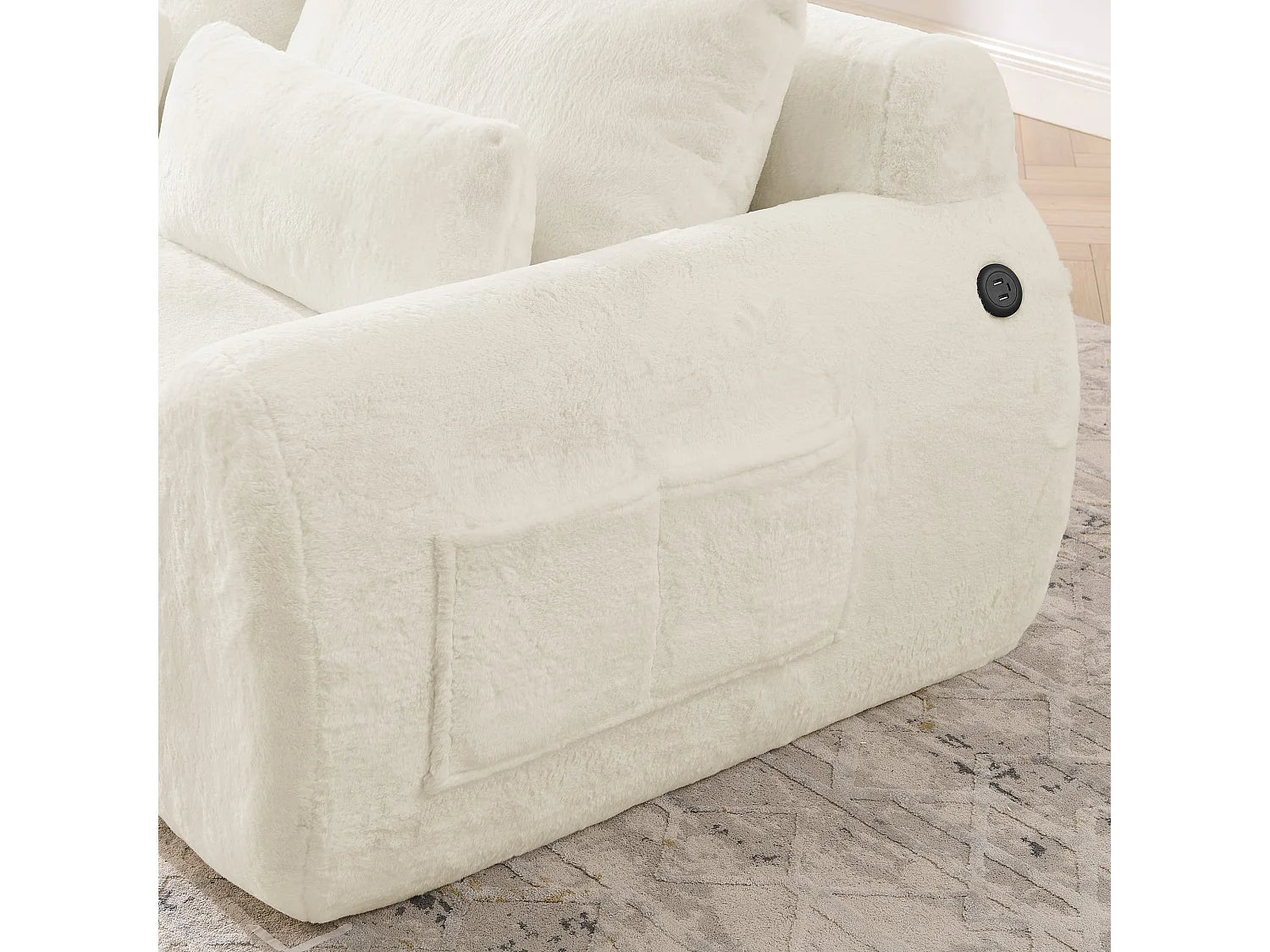 Canapé Compressé 2 places Beige en Tissu - LVHOM