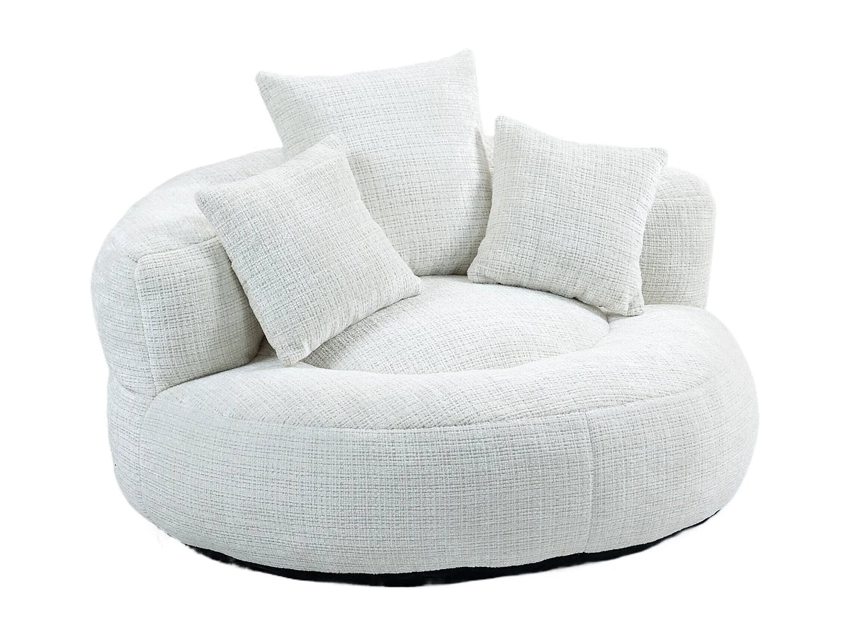 Canapé Compressé 1 place Beige en Tissu - LVHOM