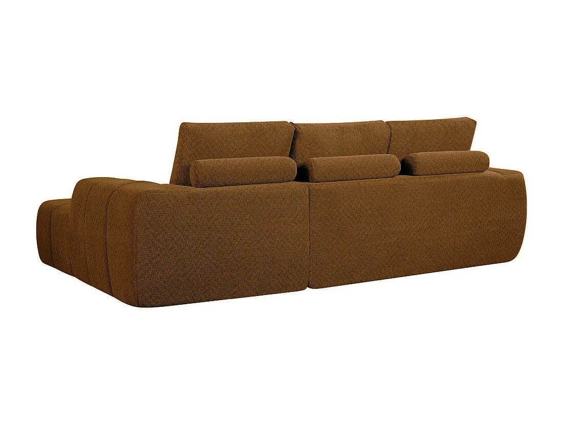 Canapé Compressé d'Angle 3 à 5 places Bronze en Tissu - Louis