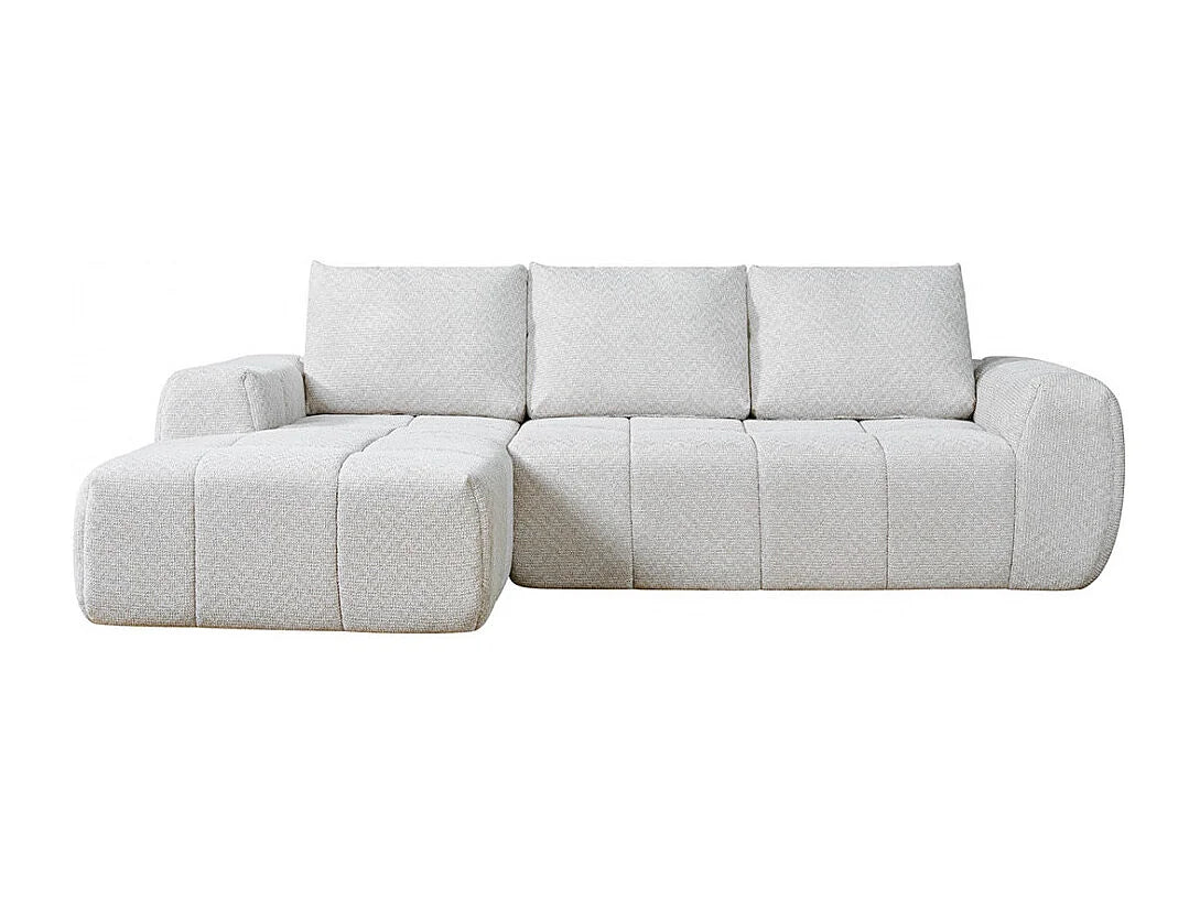 Canapé Compressé d'Angle 3 à 5 places Beige en Tissu - Louis