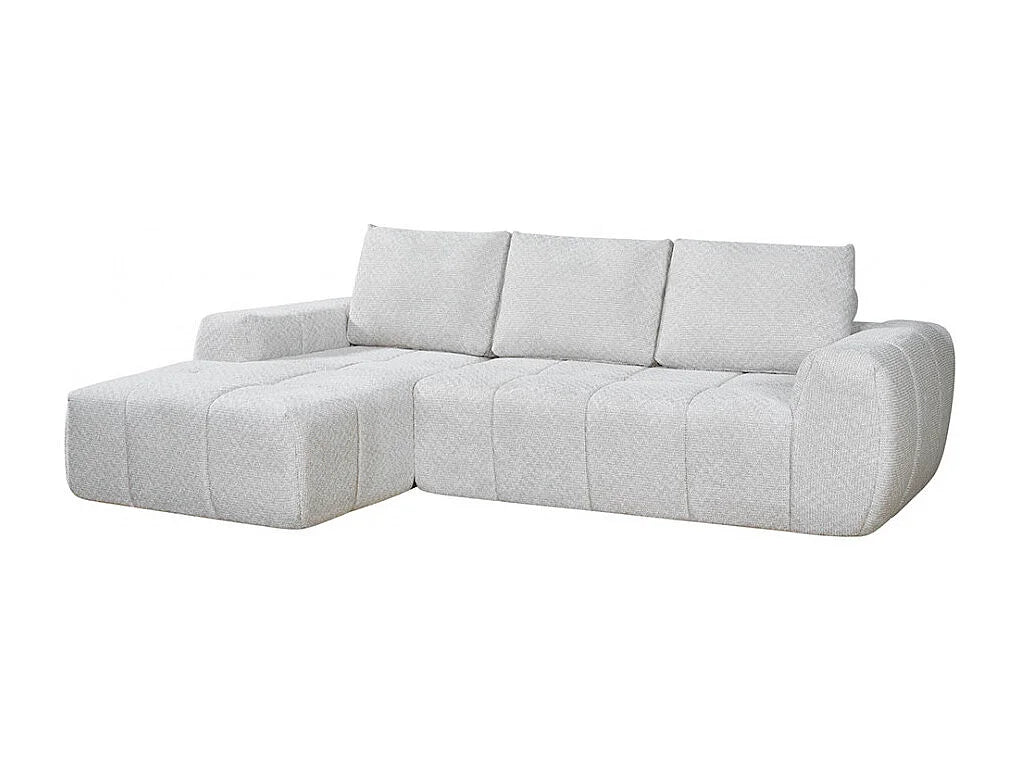 Canapé Compressé d'Angle 3 à 5 places Beige en Tissu - Louis
