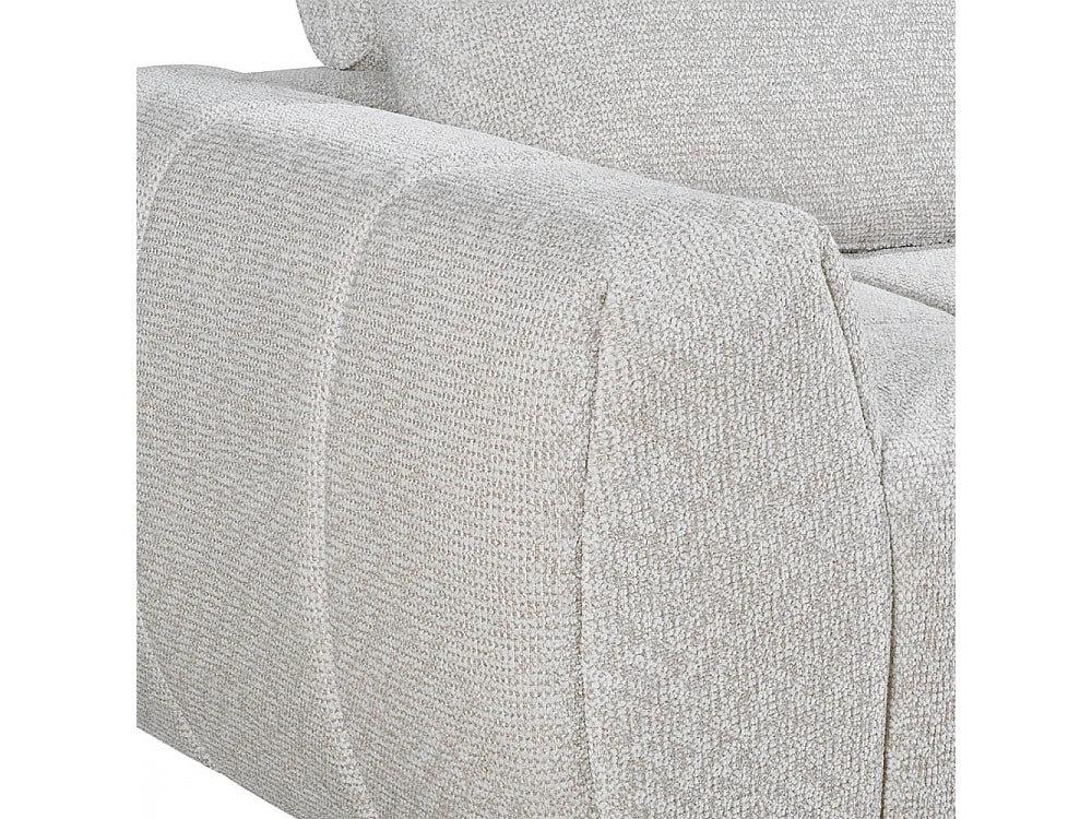 Canapé Compressé d'Angle 3 à 5 places Beige en Tissu - Louis
