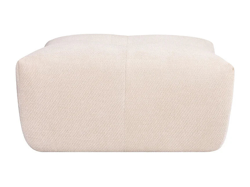 Pouf Compressé Beige en Tissu - Alba