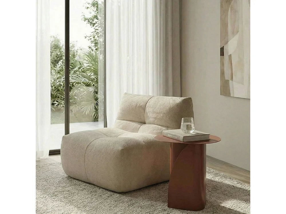 Chauffeuse Compressée Beige en Tissu - Alba