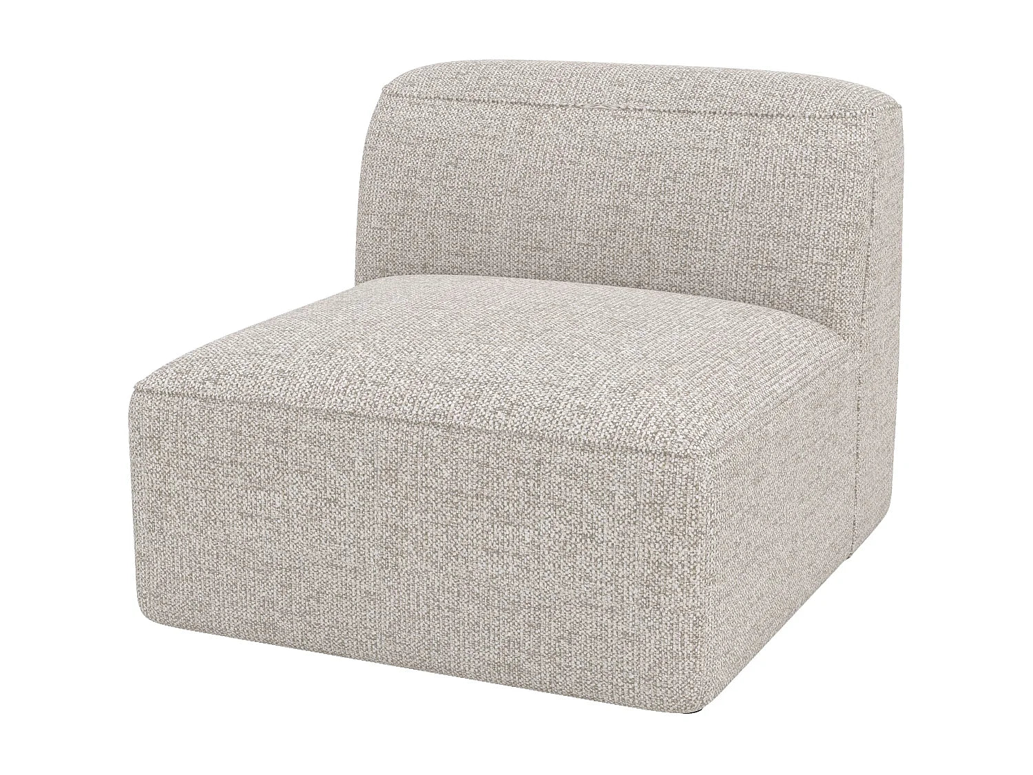 Chauffeuse Compressée Modulable 1 place Beige en Tissu - Hestia