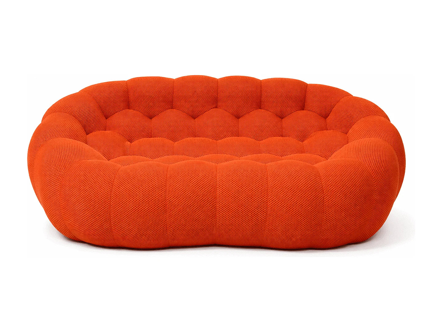 Canapé Compressé 2 places Orange en Tissu - Cocoon