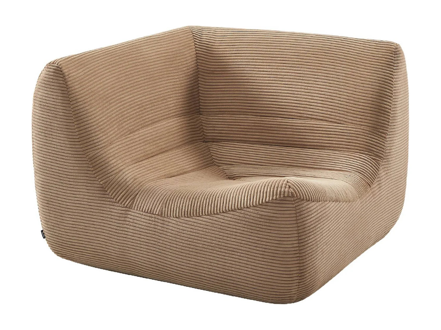 Canapé Compressé d'Angle Modulable 5 places Beige en Velours côtelé - Sokol