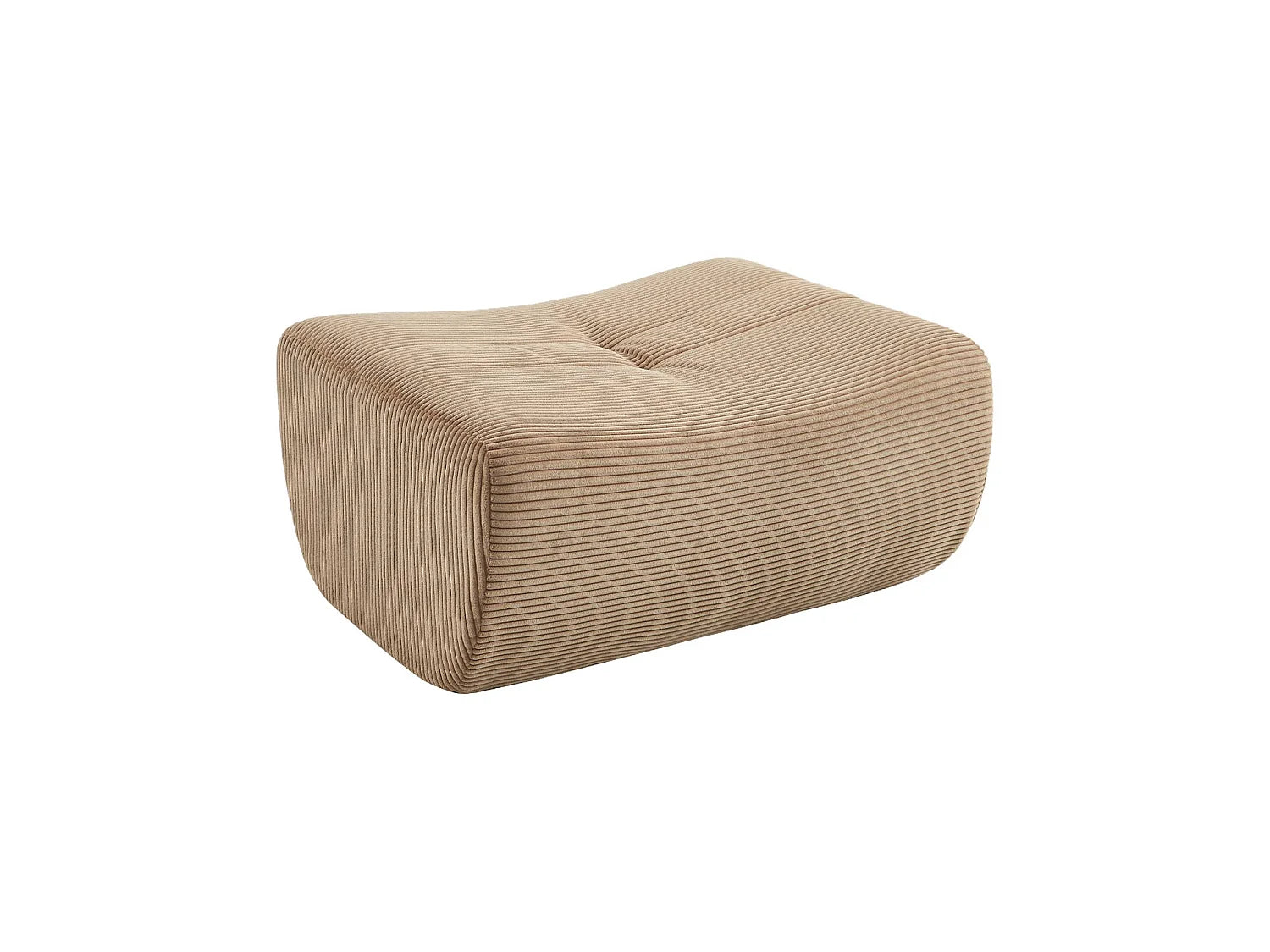 Canapé Compressé d'Angle Modulable 5 places Beige en Velours côtelé - Sokol