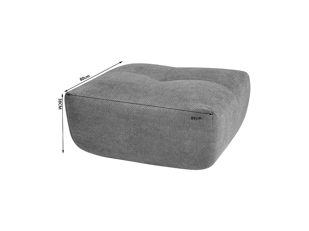 Pouf Compressé Bronze en Tissu - Alba