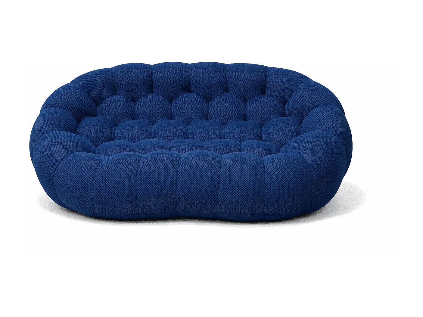 Canapé Compressé 2 places Bleu minuit en Tissu - Cocoon