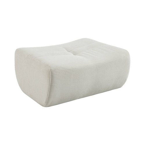 Canapé Compressé d'Angle Modulable 7 places en velours côtelé Blanc - SWEEEK